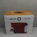 Delta Q Quick Espresso Capsule Machine  Compact Size  Works ONLY with Delta Q Pods (Red)