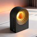 Decorative Night Light with Bluetooth Speaker | Cute Desktop Decor, Portable & Rechargeable, 4 Color Modes + White Noise | Ideal Gift for Home, Office, Travel |Black