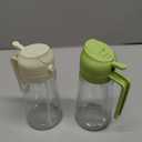 2PCS Oil Sprayer for Cooking, 470ml 2 In 1 Glass Olive Oil Sprayr & pourer for Kitchen, Air Fryer, Cooking, Salad, BBQ (Green,White)
