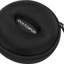 WATCHPOD Travel Watch Case | Single Watch Box w/Zipper for Storage | Cushioned Round Portable Watch Case for Travel | Fits all Wristwatches and Smart Watches up to 50mm (Black)