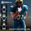 Youth Football Gloves Sticky Silicone Grip Tacky Wide Receiver Football Gloves (White JKR)