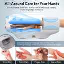 Hand Massager with Kneading Rollers,6 Modes and 2 Heating Options for Hot and Cold Therapy Hand and Wrist Massager for Arthritis Carpal Tunnel Relief (White)