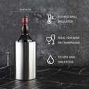 Generic 3 Packs Stainless Steel Double Wall Wine Cooler,Wine Chiller Bucket Champagne Ice Bucket, Fits Most Standard Sized Bottles, Silver