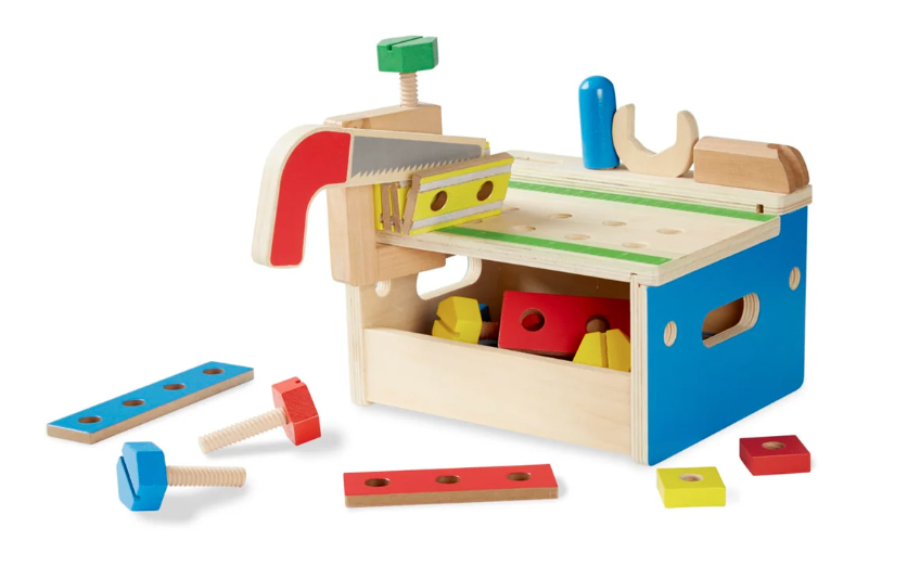 Melissa & Doug Wooden Construction Building Set in a Box (48 pcs)