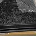 WOWSTAR 24-Pack 24"x24" Drop Ceiling Tiles, Waterproof Glue Up Vintage Style 3D Ceiling Tiles, Black, Wall Art