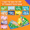 5 x SpriteGru Crossword Puzzle Game Pad, 30 Reusable & Erasable Word Games, Dry Erase Brain-Boosting Puzzle Activities Book for Kids, Educational Toy for Road Trip, Airplane & Car Travel