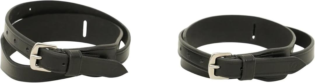 Huntley Equestrian Children's Black Leather Jodhpur Garter Straps