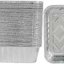 Waytiffer 30 Pack 1Lb mini Loaf Pans Heavy Duty Disposable Aluminum Foil Bread Tins Standard Size - 6" X 3.5" X 2.5" Oven Safe Sturdy Small Bread Tin Pans-1 Pound Loaf Pans