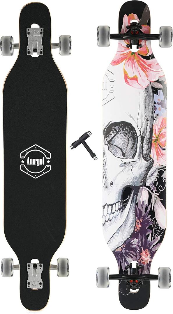 42 inches Complete Longborads Drop Through Deck Concave Cruise Professional Longboards
