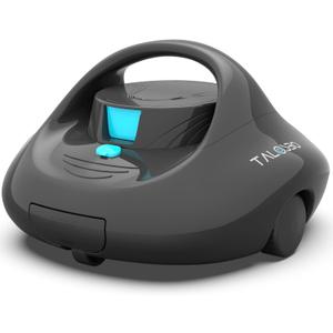 (2025 Upgraded) TALOSBO Pleco Se Cordless Pool Vacuum Up to 130 Mins Runtime, Robotic Pool Cleaner with 2.5H Fast Charge, Ideal for Flat Above Ground and Inground Pools up to 861 Sq. Ft. (Dark Grey&Blue)