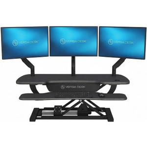 VERSADESK PowerPro 40 x 24 Standing Desk Converter | 40 inch Electric Height Adjustable Sit to Stand Desk Riser w/ Keyboard Tray & USB Hub - Ergonomic Workstation for Home & Office, Black