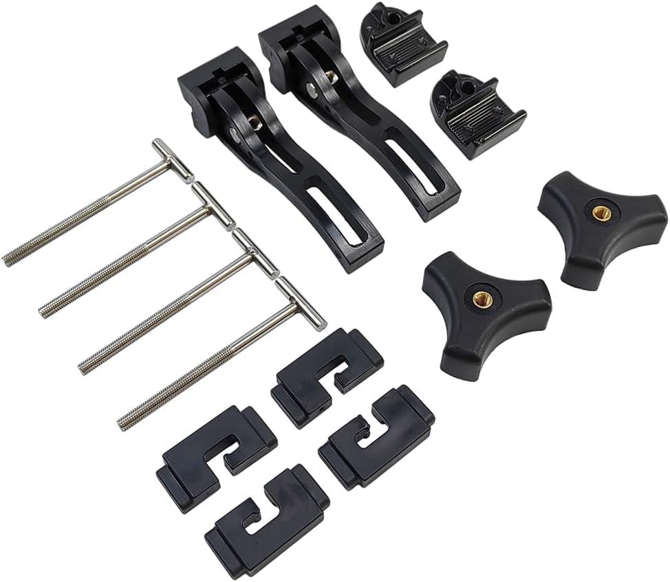 Truck Tonneau Cover Replacement Installation Accessory | Fit for Tri-fold & Quad-fold Truck Bed Cover Hard Folding | Include T-bar (T-Bolt), Tonneau Cover Front Clamp, 2X Rear Clamp