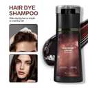 KUKSY Hair Color Dye Shampoo, Hair Care Instant Dye,Easy-Use Formula for Gray Hair Coverage & Natural Color Boost,For Adults with Graying or Dull Hair (Dark Brown)