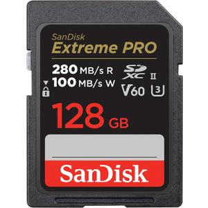 SANDISK 128GB Extreme PRO SDXC UHS-II Memory Card - C10, U3, V60, 6K, 4K UHD, SD Card - SDSDXEP-128G-GN4IN