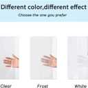YISURE No Hook Needed Long Shower Curtain 84in, Clear PEVA Plastic Waterproof Heavy Duty Bathroom Curtain Hook Free Transparent Shower Liner 72x84 Inches