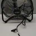 EZ-CHILL 12 Cradle Floor Fan, 3 Speed, High Velocity, 180 Degree Adjustable Tilt, All-Metal, Carry Handle, Rubber Feet, Airflow 15.42 ft/sec, Ideal for Home, Bedroom & Office, Black