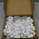 80 Pcs H705 LED Light Mounting Bracket Clip,Waterproof H705 LED Lights Mount Set with 160 Screws,Screw Mounting White Square Light Brackets for Outdoor Installation