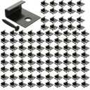 100Pcs Stainless Steel Starter Clips for Decking, Universal Starter Deck Clips, Black Deck Clips of Decking Board Deck Starter Clips with Decking Screws