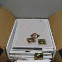 Yoobure Modern Nightstand with Drawer, Bedside Tables, Mid Century Nightstands with Open Storage Shelf, Wood Bedside Table, Small Night Stands for Bedrooms, 2-Tier Night Table (White)