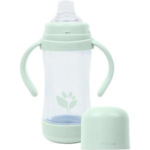 green sprouts® Glass & Sprout Ware® Sip & Straw 5oz., 6mo+, Plant-Plastic, Platinum-Cured Silicone, Dishwasher Safe, Grows with Baby, Tested for Hormones, 5oz, Light Sage