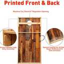 Solid Wood Premium Cornhole Game Set, Bean Bag Toss Game for Tailgate, Outdoor, Backyard - Professional Portable Cornhole Boards & Set of 8 Cornhole Bean Bags (Junior, Tailgate, Regulation Size) (Designed Pattern2 x 4 FT)