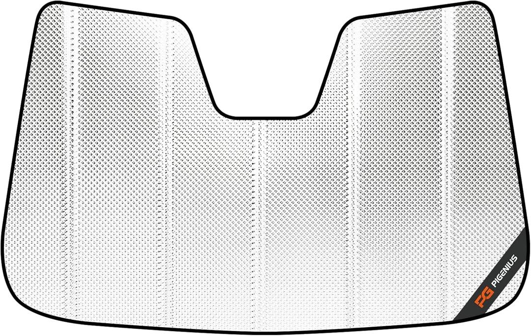 Windshield Sun Shade for Toyota Corolla Cross 2022-2025. Reflective Aluminum Film Front Window Sunshade - BLAZBLOCK (Classic Shiny Silver)