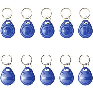 ETEKJOY 10 PCS Writable 125kHz RFID Key Fob Proximity ID Card Token Tag Rewritable T5577 Universal (Blank Card No Data)