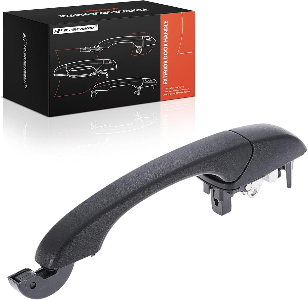 A-Premium Rear Left or Right Exterior Door Handle Compatible with Dodge Grand Caravan 2008-2020 & Chrysler Town & Country 2008-2016 & Volkswagen Routan 2009-2012 & Ram C/V 2012-2015, Textured Black