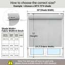 AYZOT Light Filtering Solar Shades for Indoor Windows, 30" W x 72" H, Grey