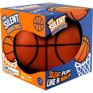 Rzkipdy Silent Basketball Size 5 (27.5")  Not Vacuum Shipped - 2025 Upgraded Airless Soft Foam Ball Soundless for Quiet Dribbling and Indoor Training  Real Feel Higher Bounce No Noise (Dark Orange)