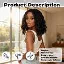 Wigs for Black Women 14 Inch Curly Wig 150% Density Wear Glueless Wig Machine Made No Lace Water Wave Wigs Natural Color (14 in)