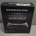 OVENTE Countertop Infrared Single Burner, 1000W Electric Hot Plate with 7 Ceramic Glass Cooktop, 5 Level Temperature Setting & Easy to Clean Base, Compact Stove for Home Dorm Office, Black BGI101B