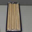 Ivory Cream 12 Inch Taper Candles - Pack of 12 Premium Unscented, Dripless & Smokeless Hand-Dipped Candles for Birthday, Wedding or Dinner Decorations and Formal Candlelighting