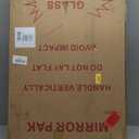 YOSHOOT Rustic Wooden Framed Wall Mirror, 30"x20", Natural Wood and Iron Bathroom Vanity Mirror for Farmhouse Decor, Vertical or Horizontal Hanging (White Grey)