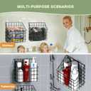Greentainer 2 Pack Bath Toy Storage Organizer, Large Rustproof Metal Wire Basket, Wall Mounted Hanging Bathtub Holder, Bathroom Shower Caddy for Tub Toys & Toiletries