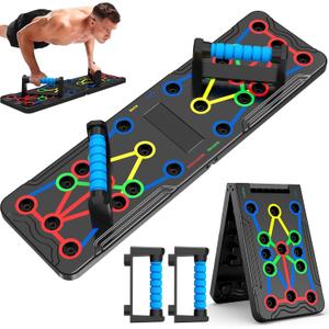 Solid Push Up Board 15 in 1 Home Workout Equipment Multi-Functional Pushup Stands System Fitness Floor Chest Muscle Exercise Professional Equipment Burn Fat Strength Training Arm Men & Women Weights,Christmas Gift