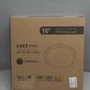 DAKASON LED Flush Mount Ceiling Light Fixture 16In 30W 2400lm, On/Off Switch to Select 3000K/4000K/5000K, Dimmable Ceiling Lamp for Kitchen, Hallway, Stairwell, Bathroom, Closet Brushed Nickel