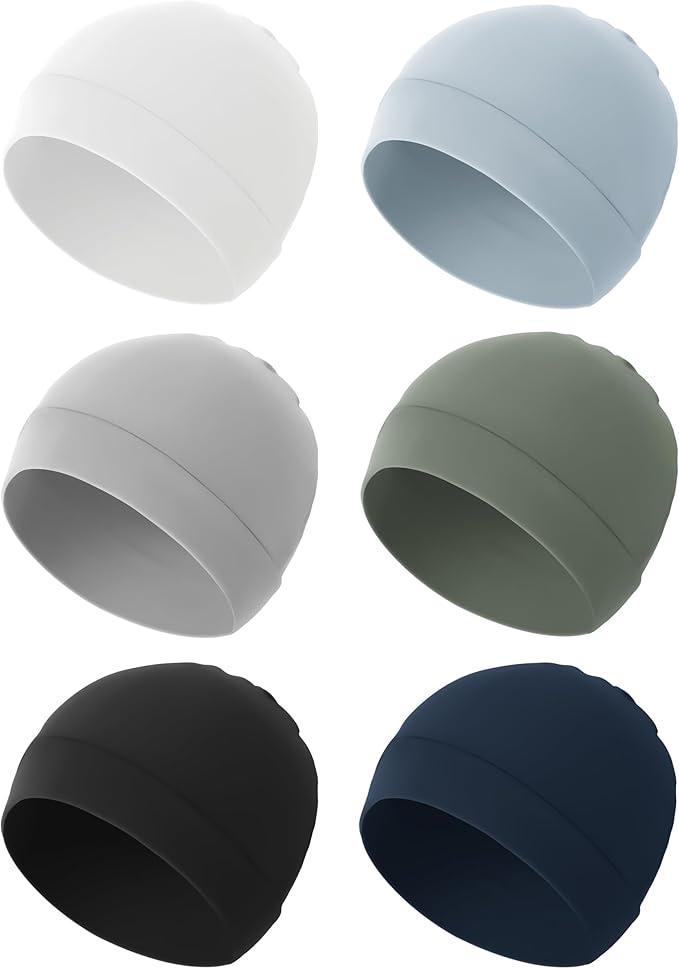 Konssy 6-Pack Baby Beanie Hats for Newborns, Soft Infant Caps for Boys & Girls, 0-6 Months (Blue)