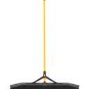 Rubbermaid Commercial Products Maximizer 36" Push to Center Push Broom Polypropylene Fill Black Angled Sides Medium Bristles for Indoor/Outdoor Multi-Surface Use