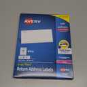 Avery Printable Return Address Labels with Sure Feed, 0.5" x 1.75", White, 8,000 Blank Mailing Labels (05167)