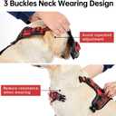 IVY&LANE No Pull Dog Harness with Leash Set, Reflective No Choke Pet Vest,Adjustable Oxford Dog Vest Harness with Easy Control Handle for Medium Lagre Dogs (Checkered Red,M)