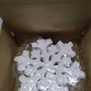 18 Pcs Large Winter Snowflake Ornaments 8" White Hanging Snowflakes Decorations Plastic Winter Tree Decorations for Holiday Crafts Indoor Outdoor Tree Porch Ceiling Party Decor