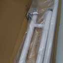 Toilet Flip Up Grab Bar for Elderly Adult with Stand 23.6 Inch, White