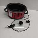 Crock-Pot 6 Quart Capacity Versatile Electric Food Slow Cooker Home Cooking Kitchen Appliance with Removable Ceramic Bowl, Red