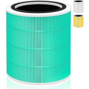 Core 400S Toxin Absorber Replacement Filter for LEVOIT Core 400S and Core400S-P/Core 400S-rf Air Purifier,3-in-1 True H13 HEPA Activated Carbon Pre-Filter,Core400S-RF-TX (LRF-C401-GUS),1 Pack,Green