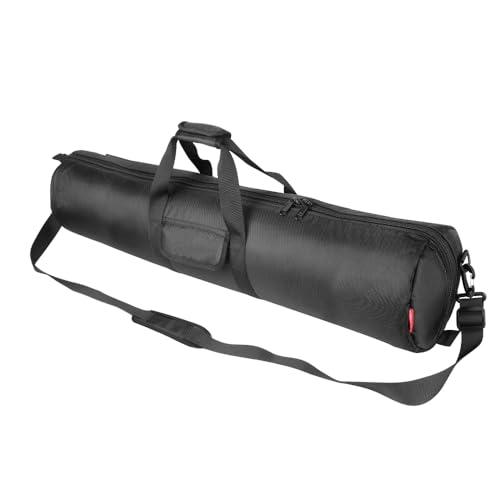 HEMMOTOP Tripod Carrying Case, 39x8.3in All Sides Thick Padded Tripod Bag with Shoulder Strap and Handle, Heavy Duty Light Stand Bag with Two Zippered Pockets for Pool Cue, Speaker Stand -R10021 (Black)