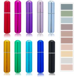 Smtheasy Perfume Travel Refillable Atomizer, Mini Perfume Atomizer Refillables, Scent Pump Case, Small Perfume Spray (10Pcs, 5ml)