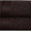 GLAMBURG 700 GSM Premium 2-Pack Oversized Extra Large Bath Sheet Set - 100% Combed Cotton - 2 Bath Sheet 35x70 - Luxury Hotel & Spa Quality - Durable Ultra Soft Highly Absorbent - Chocolate Brown