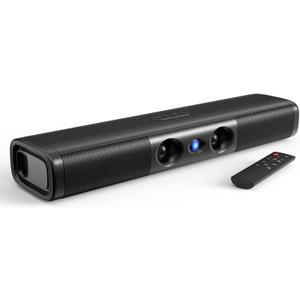 Saiyin Sound Bar with Enhanced Bass–Dual Larger Woofer & Dual Bass Ports, Sound Bar for Smart TV with 90W Peak Power, 17.1-inch Soundbar with Bluetooth5.3/TV-ARC/Optical/AUX Input