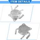 Engine Oil Cooler Compatible for Honda Civic 2006-2011, Durable Aluminum Alloy Silver Tone Transmission Oil Cooler